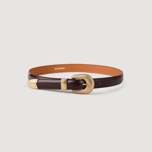 Ceinture en cuir - Sandro Paris - Modalova