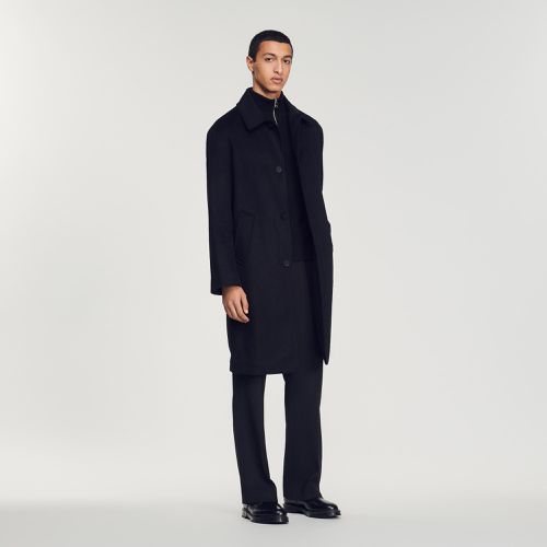 Manteau large en drap de laine - Sandro Paris - Modalova