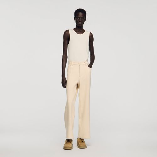 Pantalon large en coton - Sandro Paris - Modalova