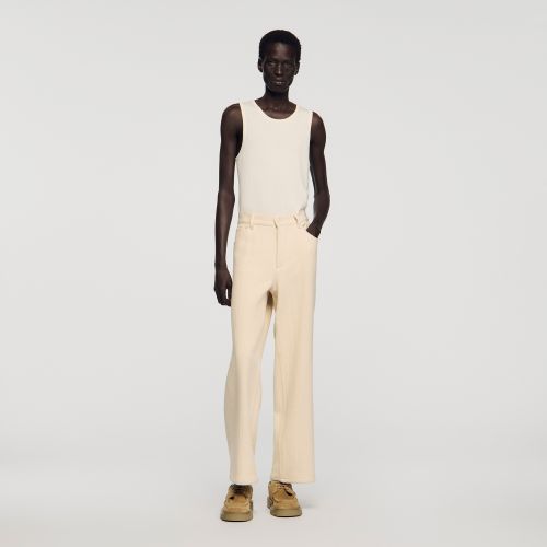 Pantalon large en coton - Sandro Paris - Modalova