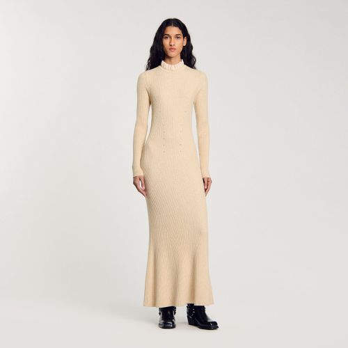 Robe longue en maille - Sandro Paris - Modalova