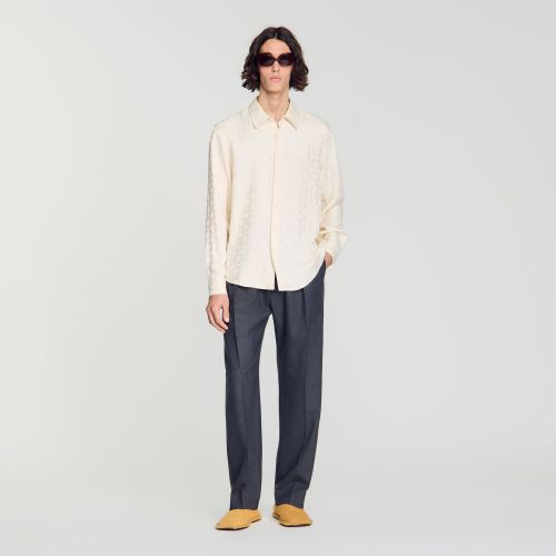 Chemise fluide Square Cross - Sandro Paris - Modalova