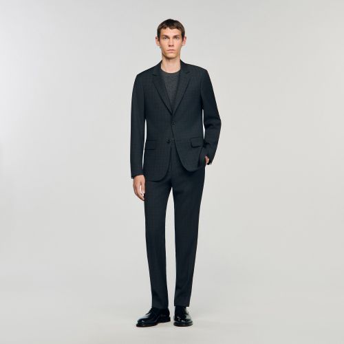 Veste de costume en laine classique - Sandro Paris - Modalova