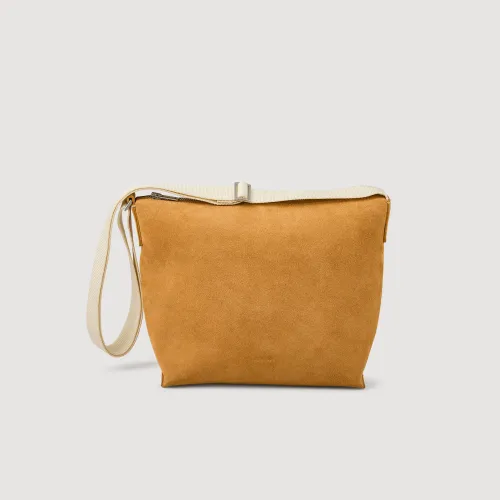 Sac hobo en suède - Sandro Paris - Modalova