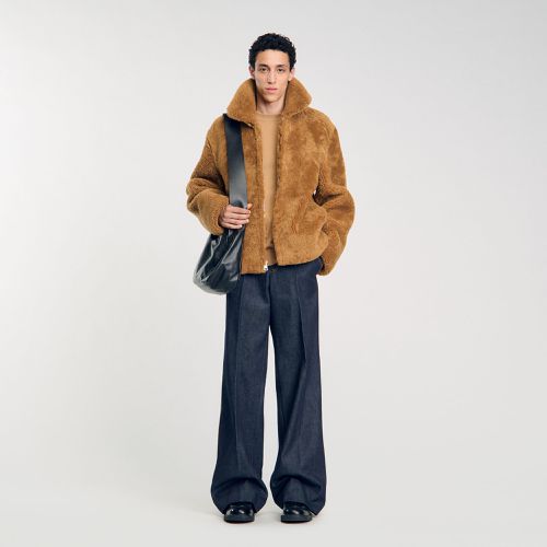 Veste shearling - Sandro Paris - Modalova