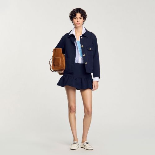 Blouson à boutons officier - Sandro Paris - Modalova