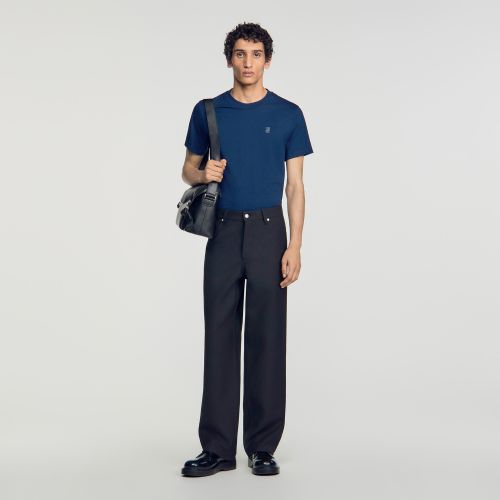 Pantalon droit cinq poches - Sandro Paris - Modalova