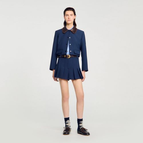 Short de tailleur à plis - Sandro Paris - Modalova