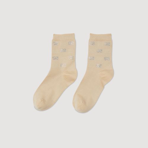 Chaussettes strass double S - Sandro Paris - Modalova