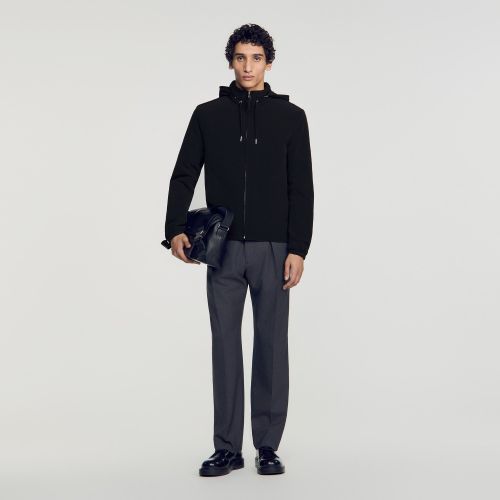 Blouson zippé à capuche - Sandro Paris - Modalova
