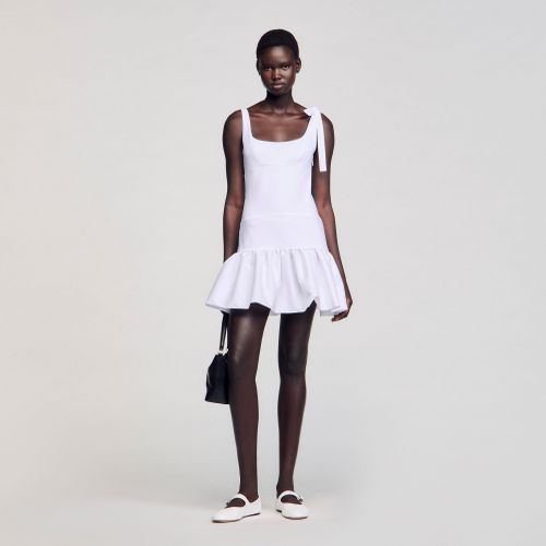 Robe courte bimatières - Sandro Paris - Modalova