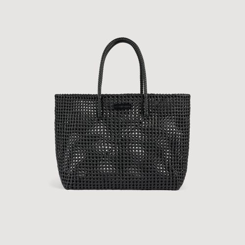 Cabas tressé avec patch - Sandro Paris - Modalova