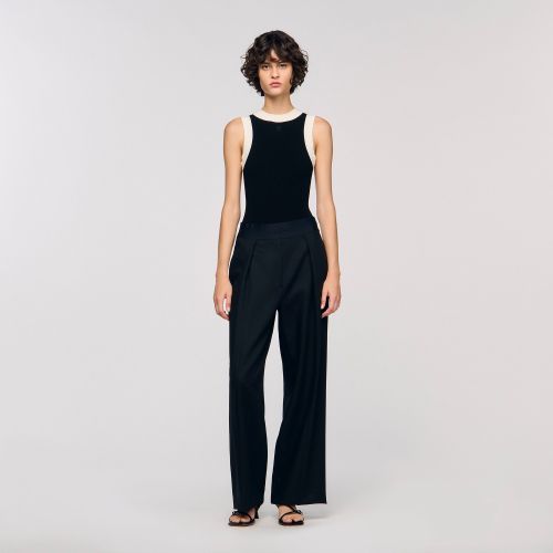 Body en maille bicolore - Sandro Paris - Modalova