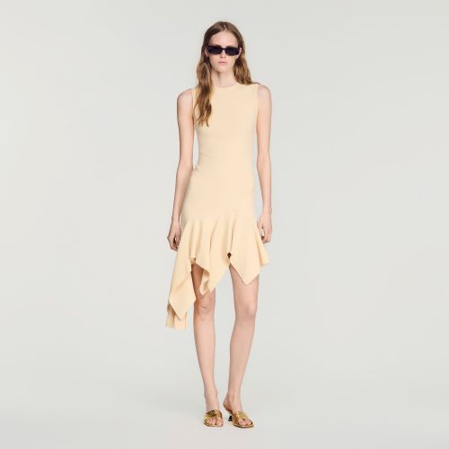 Robe en maille asymétrique - Sandro Paris - Modalova