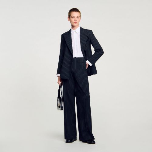 Veste de costume à rayures - Sandro Paris - Modalova
