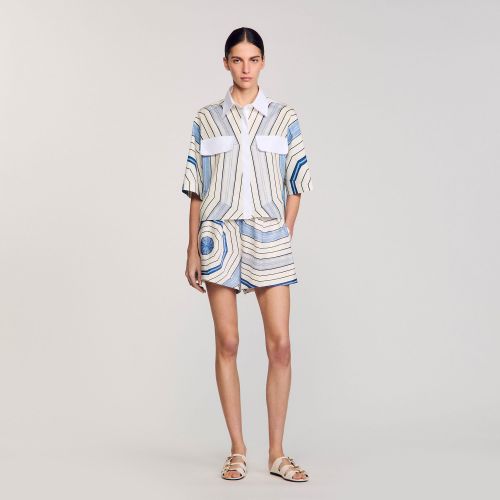 Chemise à imprimé spirales - Sandro Paris - Modalova