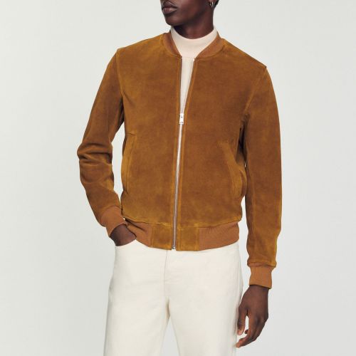 Blouson en cuir d'une tannerie certifiée - Sandro Paris - Modalova