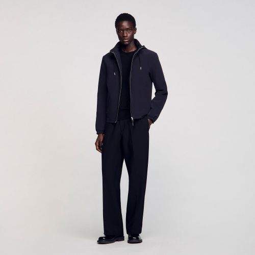 Blouson zippé à capuche - Sandro Paris - Modalova