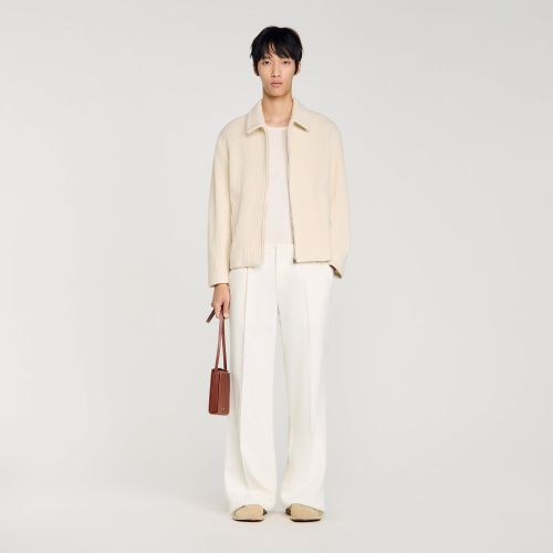 Blouson effet tricot col classique - Sandro Paris - Modalova