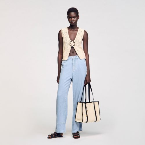 Gilet en crochet - Sandro Paris - Modalova
