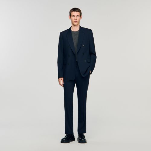 Veste de costume croisée - Sandro Paris - Modalova