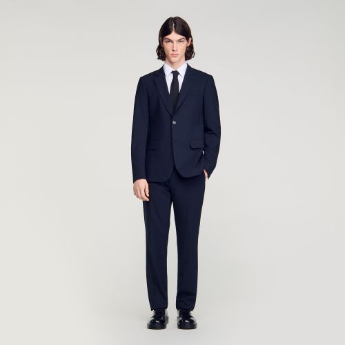 Veste de costume à micro carreaux - Sandro Paris - Modalova