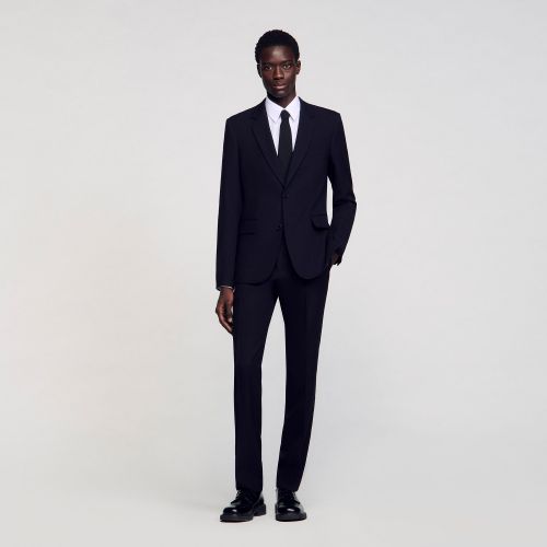 Veste de costume en laine - Sandro Paris - Modalova