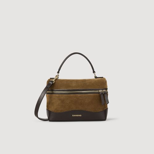Sac TANGOLINO vanity en cuir et suède - Sandro Paris - Modalova