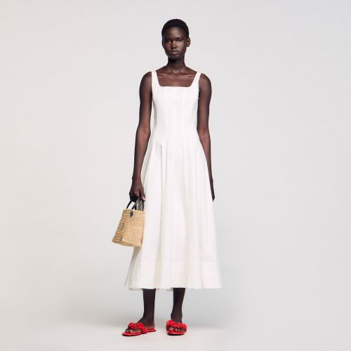 Robe longue évasée - Sandro Paris - Modalova