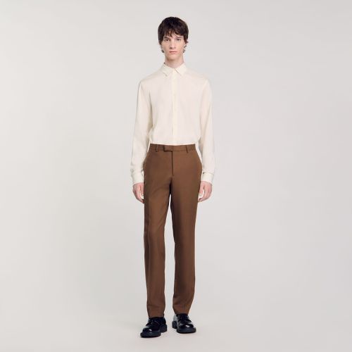 Pantalon de costume en laine - Sandro Paris - Modalova