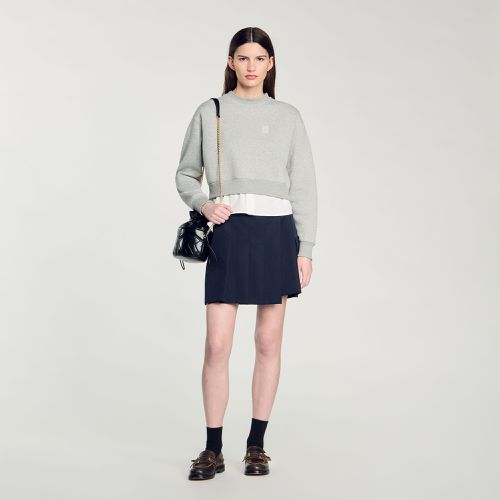 Sweatshirt trompe l'ail - Sandro Paris - Modalova