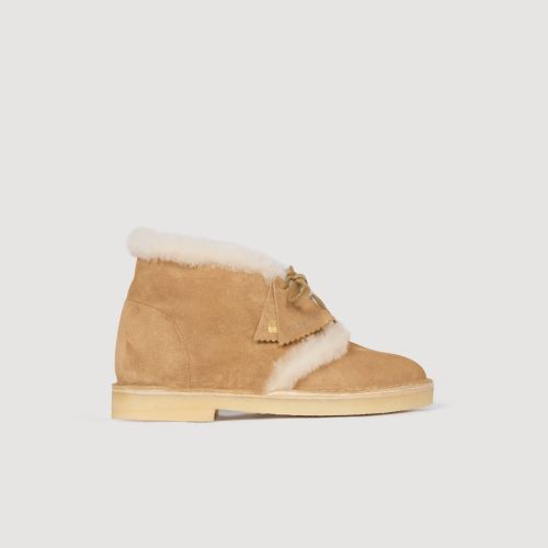 Desert Boots en shearling - Sandro Paris - Modalova