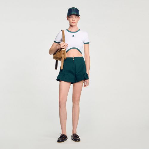 T-shirt court bicolore - Sandro Paris - Modalova