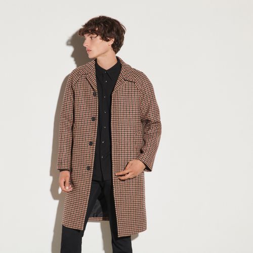 Manteau en laine à carreaux - Sandro Paris - Modalova