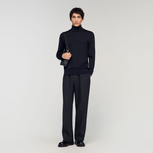 Pull à col roulé en laine Homme - Sandro Paris - Modalova