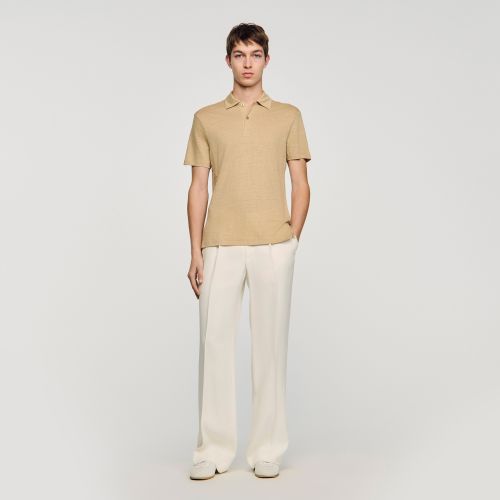 Polo en lin - Sandro Paris - Modalova