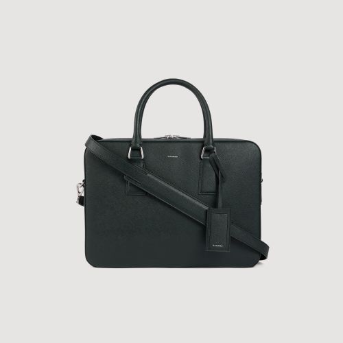 Briefcase en cuir reconstitué - Sandro Paris - Modalova