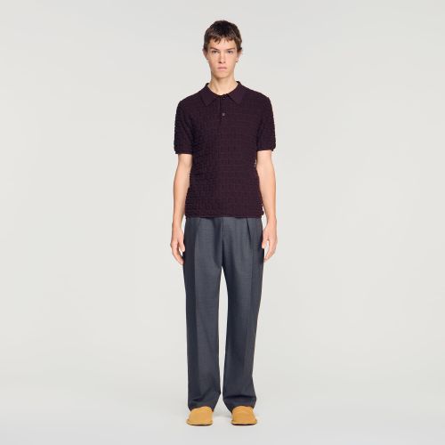Polo en maille éponge - Sandro Paris - Modalova