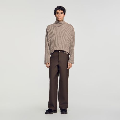 Pantalon droit cinq poches - Sandro Paris - Modalova