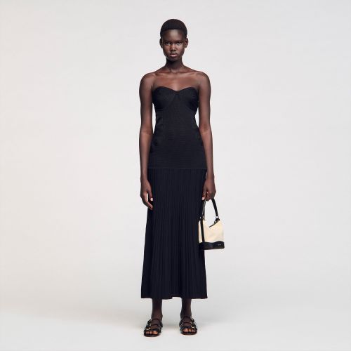 Robe bustier en maille - Sandro Paris - Modalova