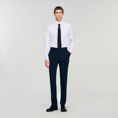 Pantalon de costume en laine - Sandro Paris - Modalova