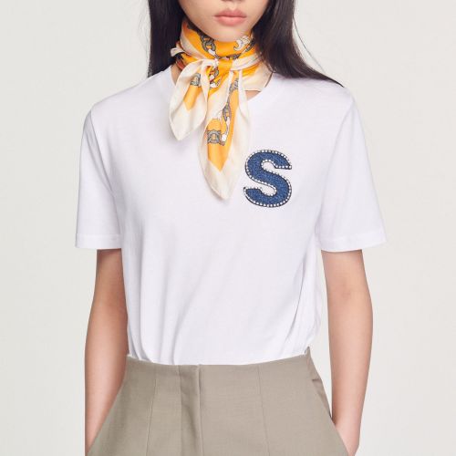 T-shirt patch S - Sandro Paris - Modalova