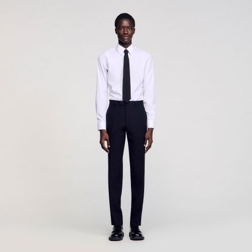 Pantalon de costume en laine - Sandro Paris - Modalova