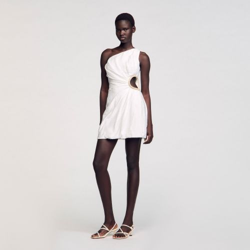 Robe courte asymétrique - Sandro Paris - Modalova