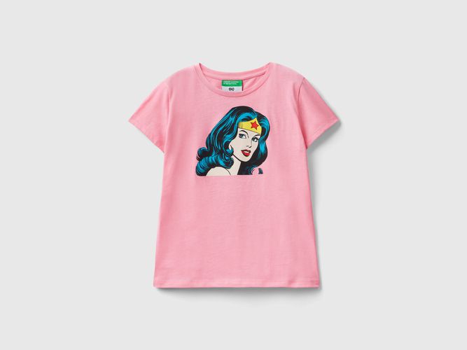 Benetton, T-shirt ©&™ Dc Comics Wonder Woman, taglia M, Rosa, Bambini - United Colors of Benetton - Modalova