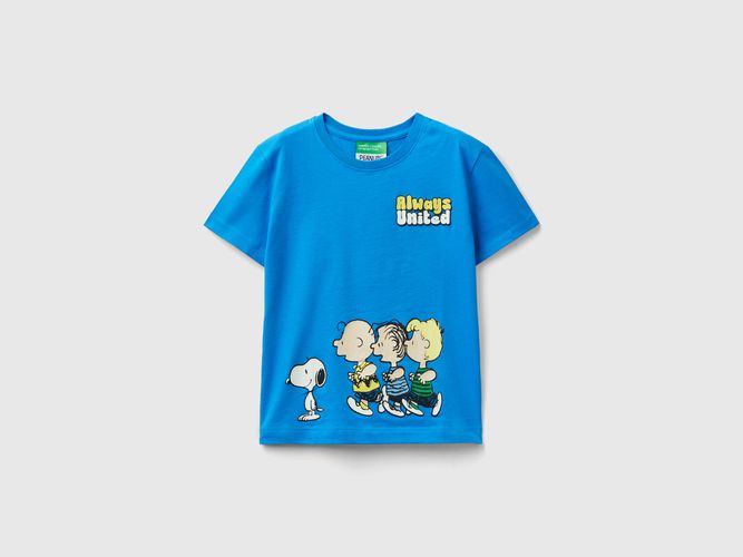 Benetton, T-shirt ©peanuts In Puro Cotone, taglia 104, Blu, Bambini - United Colors of Benetton - Modalova