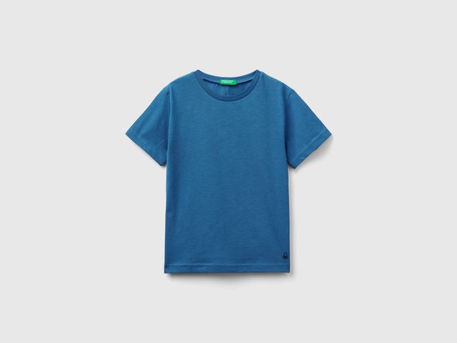 Benetton, T-shirt In Cotone Biologico, taglia 104, Blu, Bambini - United Colors of Benetton - Modalova