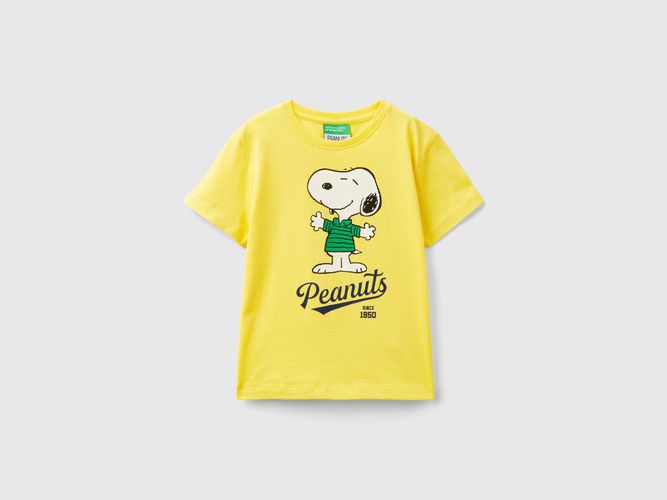 Benetton, T-shirt ©peanuts In Puro Cotone, taglia 82, Giallo, Bambini - United Colors of Benetton - Modalova