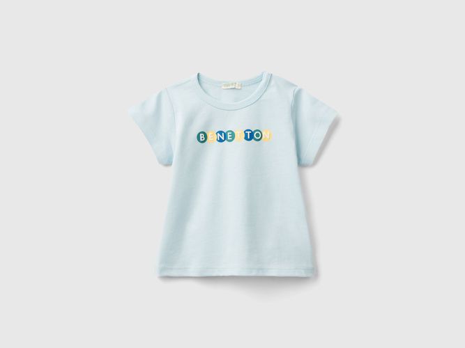 Benetton, T-shirt In Cotone Bio, taglia 82, Verde Acqua, Bambini - United Colors of Benetton - Modalova