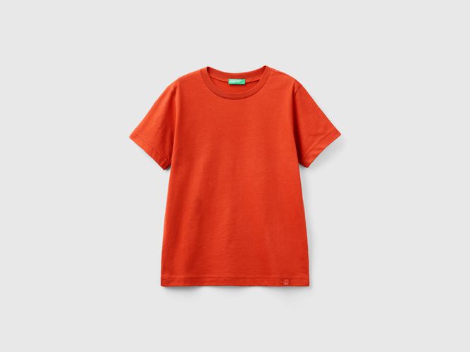 Benetton, T-shirt In Cotone Biologico, taglia S, Rosso Mattone, Bambini - United Colors of Benetton - Modalova